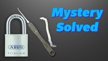 Help Picking This Surprisingly Fun Lock Abus 80ti/50