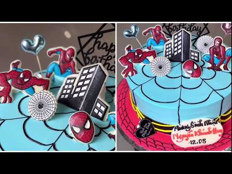 Cách làm bánh kem người nhện - how make Spiderman cake | Foci