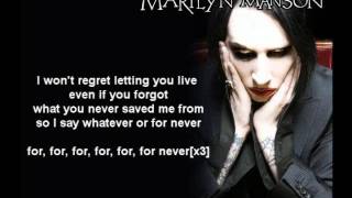 Marilyn Manson -  No reason [Born Villain] (lyrics) HQ