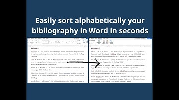 Sort your bibliography in Word in seconds easily