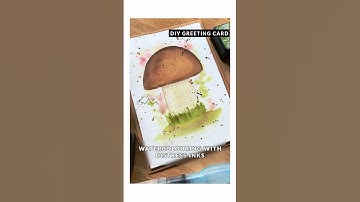 Watercolour Mushroom Painted With Distress Inks