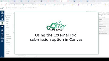 Using the External Tool Submission Type in Canvas