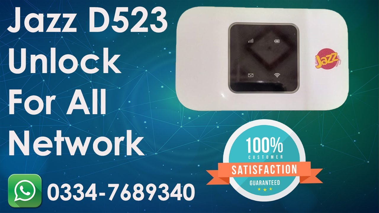 Jazz D523 Unlock For All Network Without Open100 Working YouTube