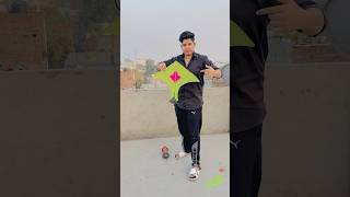 Ghar par airplane dekhte hei patang ko airplane bana diya🥰🪁 #kite #kiteflying #patang #patangbazi