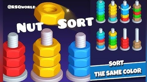 Nut 🔩 sort game Level  61 to 70 gameplay