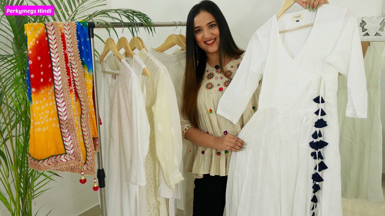 Kritika Khurana on Instagram: “Beauty of a white kurta and silver jewellery  is Astronomical✨ Al… | Short sleeve flared dress, Long kurta designs,  Stylish dress book