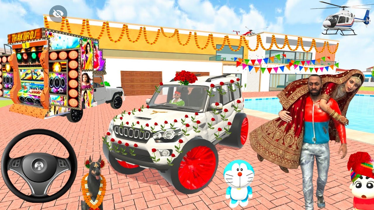 🤩 Franklin ki Shadi me Modified Scorpio 🥳 Car Purchase Delivery 😱💥 Indian Theft Auto Simulator Game🎯