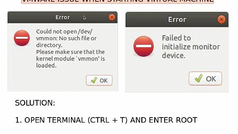 VMware Error Could not open dev/vmmon (Ubuntu)