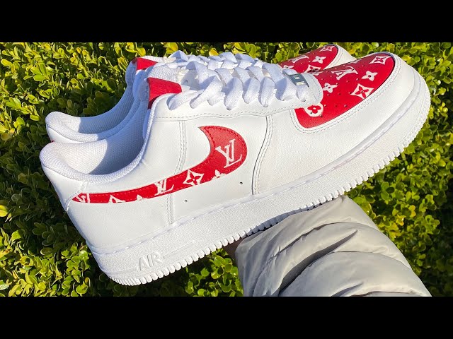 Custom Air Force 1's Reflective Louis Vuitton DIY Tutorial 