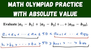 Math Olympiad practice question with absolute value