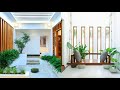 Courtyard House Interior Design | Open Living House Center Plan | Indoor Garden Plants Home Decor