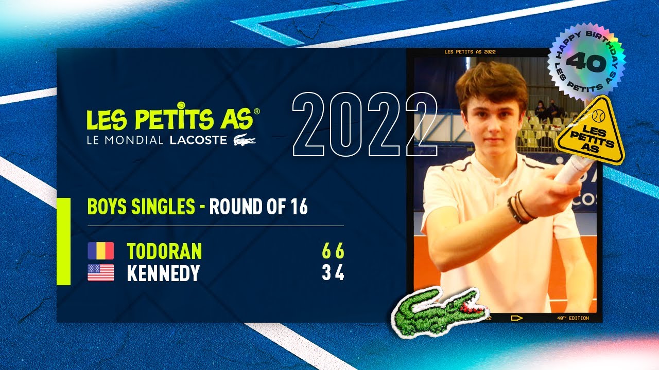 Les Petits As 2022 | Boys Round of 16 | Matei Todoran vs. Jack Kennedy