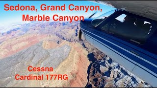 Flying from Sedona to Grand Canyon & Page  Cessna Cardinal  177RG  Part #3