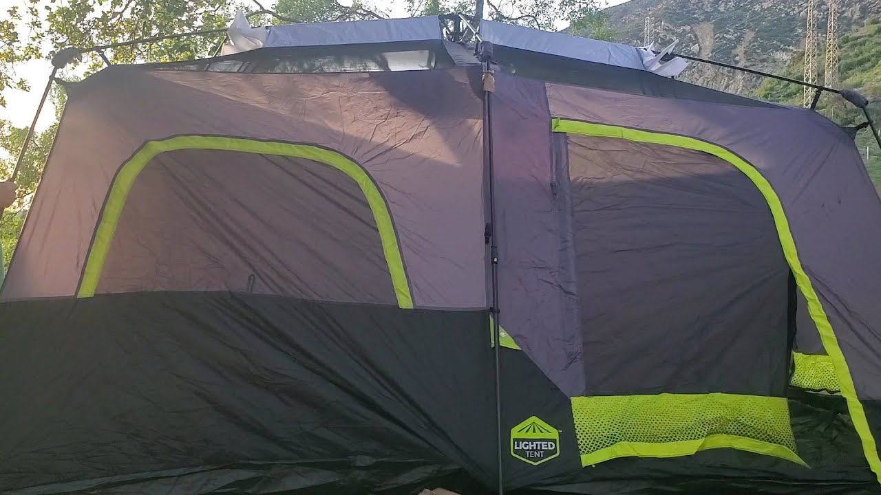 CORE Equipment 10 Person Lighted Instant Cabin Tent with Awning – ShopEZ USA
