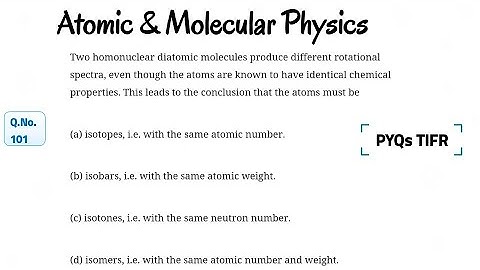 Question 101: Atomic & Molecular Physics |IIT- JAM|CSIR|GATE|JEST|TIFR|Geoscientist|Physics Lecturer