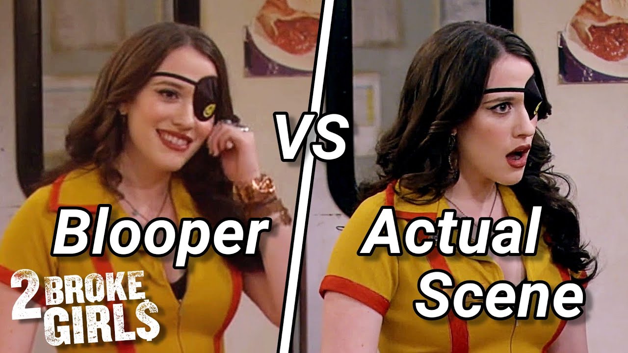 2 Broke Girls Bloopers vs actual scenes! Part 3