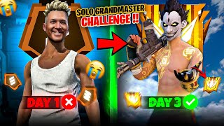 Can Cs Rank Top 1 PC Player Hit Grandmaster IN BR Solo || Play First Time On Phone || Hard Challenge