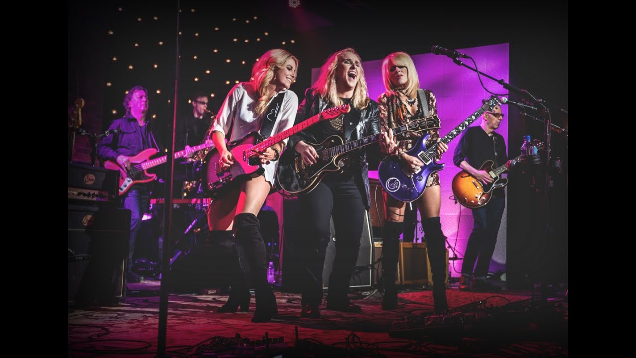 Melissa Etheridege, Orianthi and Lindsay Ell with 