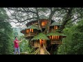 Building the Cheapest Bamboo House - Creating a Simple Safe Shelter in Nature