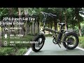 20 inch fat tire 2040 ebike 48v 1000w folding electric bike