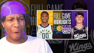 JARACE WALKER DEBUT! Lvgit Reacts To PACERS at KINGS | FULL GAME HIGHLIGHTS | January 18, 2024