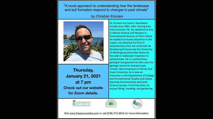 January 2021 Chapter Meeting with Dr Christian Erc...