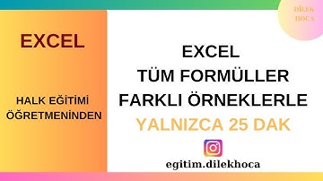 Excel Formülleri ile Sınavlarda Başarıya Ulaşın (Tüm Formüller Bir Arada) #excel #exceltips