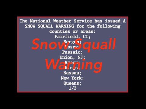 Snow Squall Warnings Issued for Fairfield, New Haven, Middlesex ...