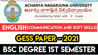 English (comunication and soft skills) gess paper 2021 || BSc Degree 1st semester |Acharya Nagarjuna screenshot 2