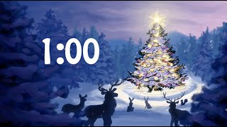 1 Minute Musical Christmas Countdown Timer with Animated Animals & Tree screenshot 5