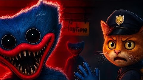 "Ginger Cat Police vs Huggy Wuggy 😱 | Poppy Playtime Horror Showdown!"