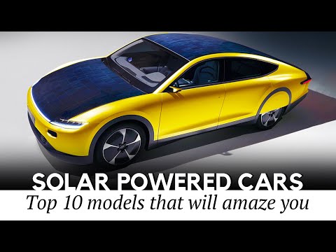 top 10 electric cars using solar panels to keep the batteries charged