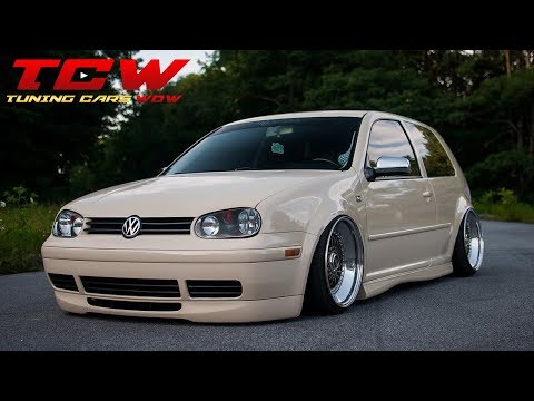 VW Golf MK4 Bagged on BBS RS Rims Project by Taylor - YouTube