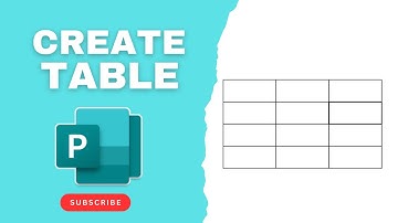 How to Create a Table in Publisher Document