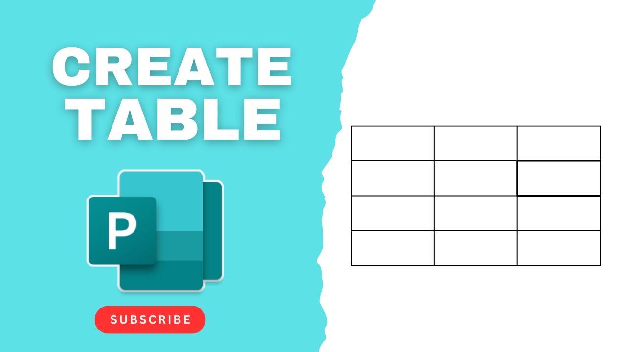 How to Create a Table in Publisher Document - YouTube
