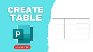 How to Create a Table in Publisher Document