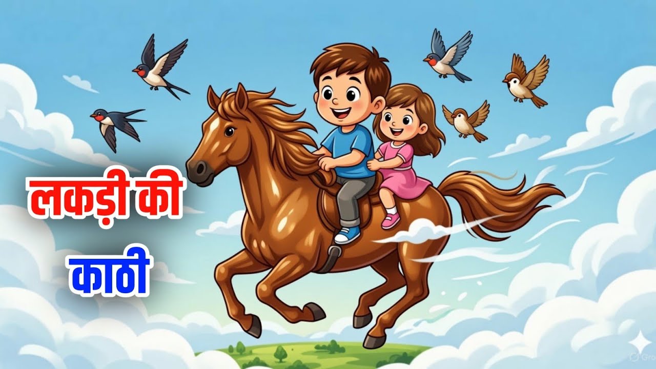 Lakdi ki Kathi  Kathi Pe Ghoda | लकड़ी की काठी |  Hindi Nursery Rhyme | Rhymes for children 