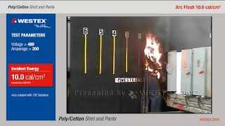Arc Flash vs Poly/Cotton Clothing by Westex