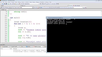 C++ Programlama - Ders 33 - Dizilerde struct (yapı) kullanımı