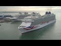 P&O Britannia returning to Port of Southampton during Lockdown