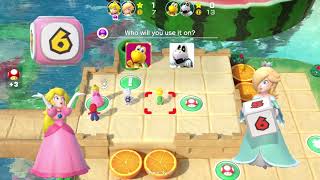 Super Mario Party Partner Party #188 Watermelon Walkabout Peach & Rosalina vs Koopa & Dry Bones