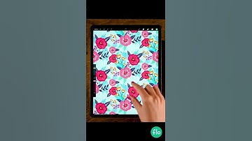 Seamless Half-Drop Pattern in PROCREATE #shorts