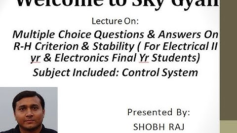 MCQ on RH Criterion Stability l Diploma l Polytechnic l Engineering l SkyGyan