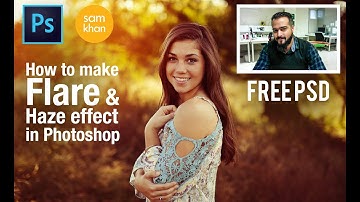 Photoshop tutorials in Urdu | How to make Amazing Light Flares & Haze in Photoshop | samkhancreative