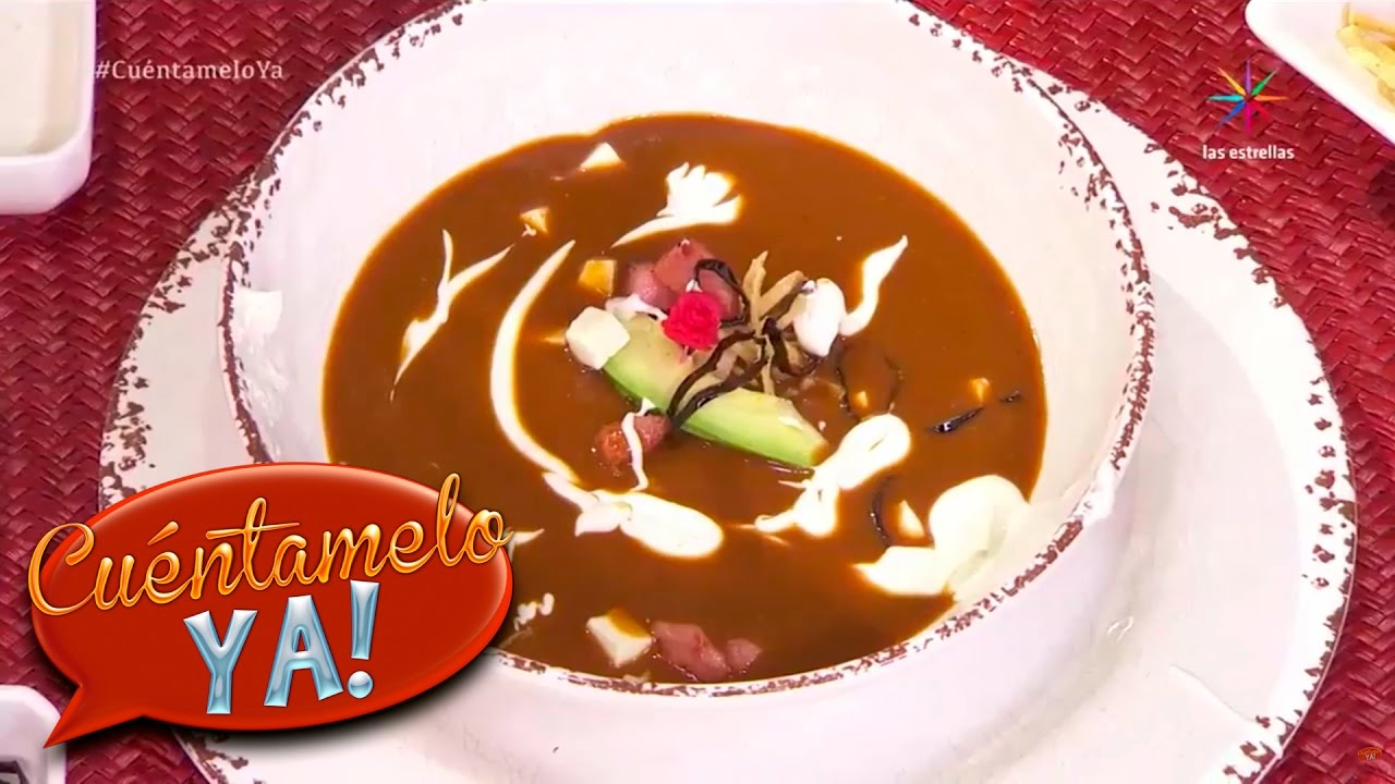 Sopa de frijol con tocino | Chef Oropeza | Cuéntamelo YA! - YouTube