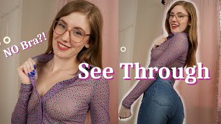 SEE THROUGH Shirts with NO Bra * Try On Haul