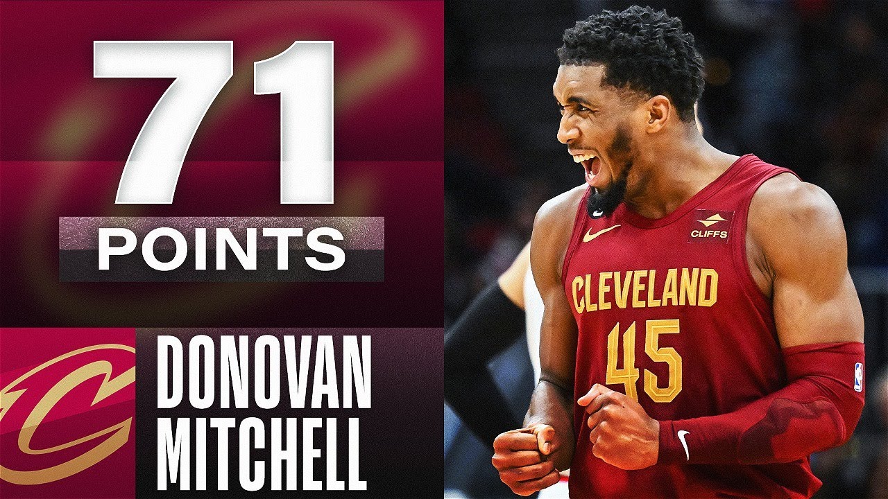 Cavaliers' Donovan Mitchell explodes for 71 points to join