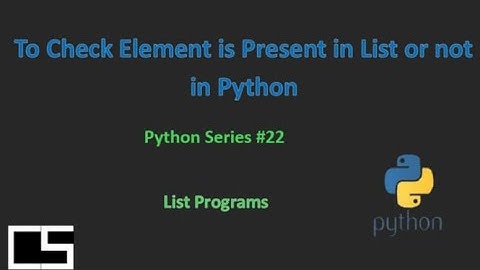 To Check Element is Present in Array o not| Python |@CodingwithShameera1