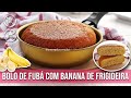 BOLO DE FUBÁ COM BANANA DE FRIGIDEIRA SEM GLÚTEN SEM LACTOSE