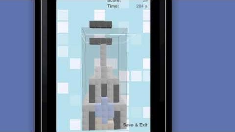 3D Tetris - iPhone/iPod touch Game "Smart Brick" Empire State Building Game Play